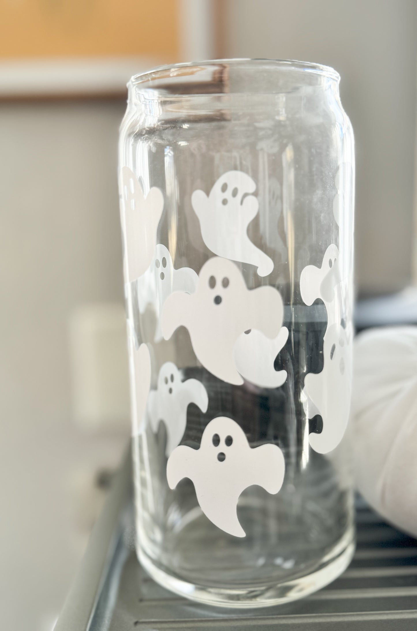 NEW 20oz Halloween Ghostie Glass Dishwasher Safe Cup