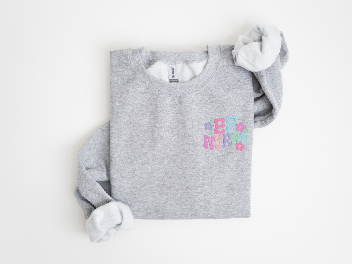 Emergency Nurse Embroidered Sweatshirt