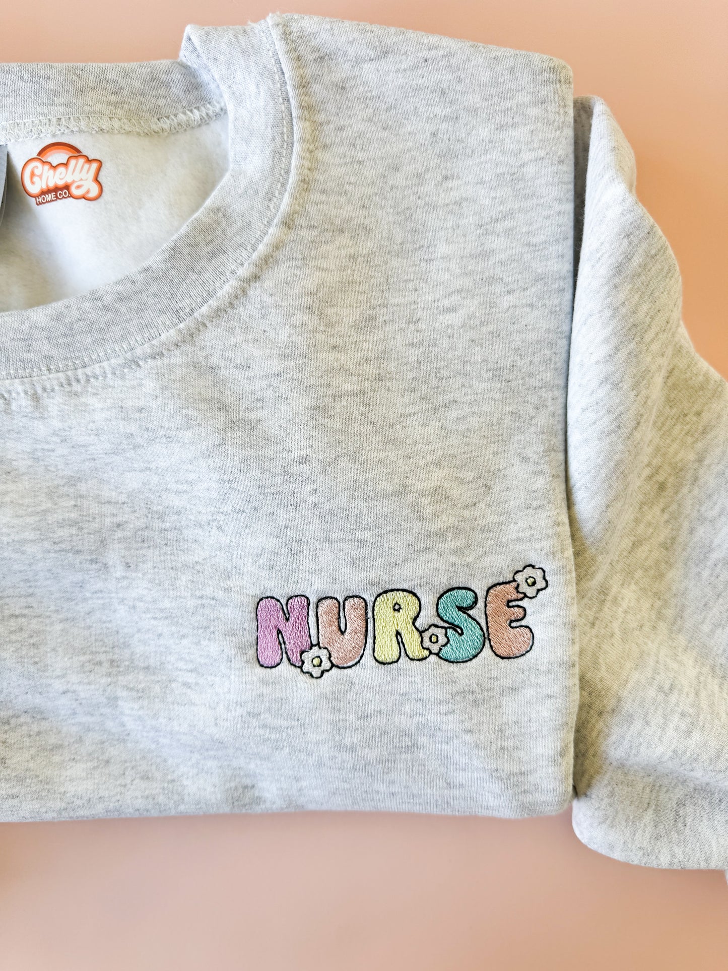 Nurse Retro Left Chest Embroidered Sweatshirt