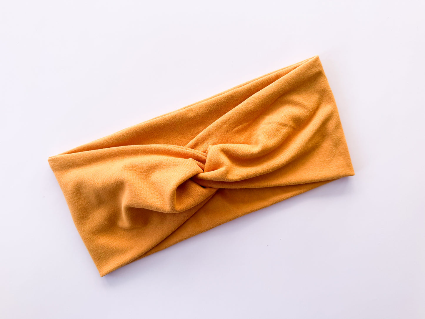 New Orange Solid Twist Headband