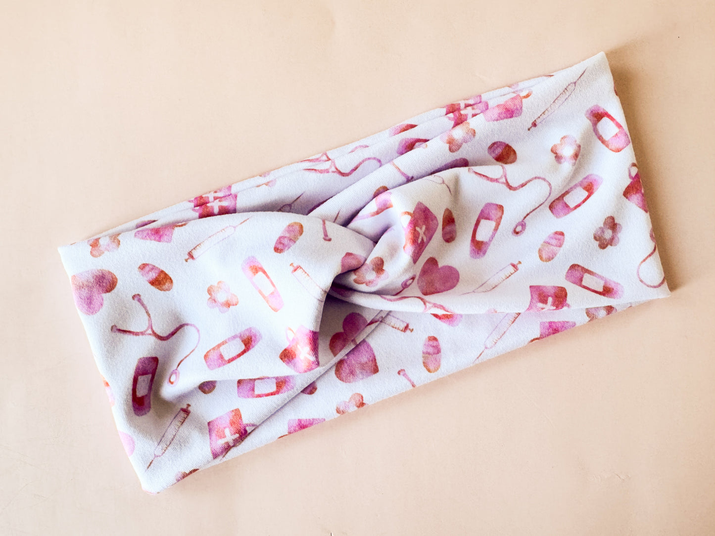 New Watercolor Nurse Things Headband