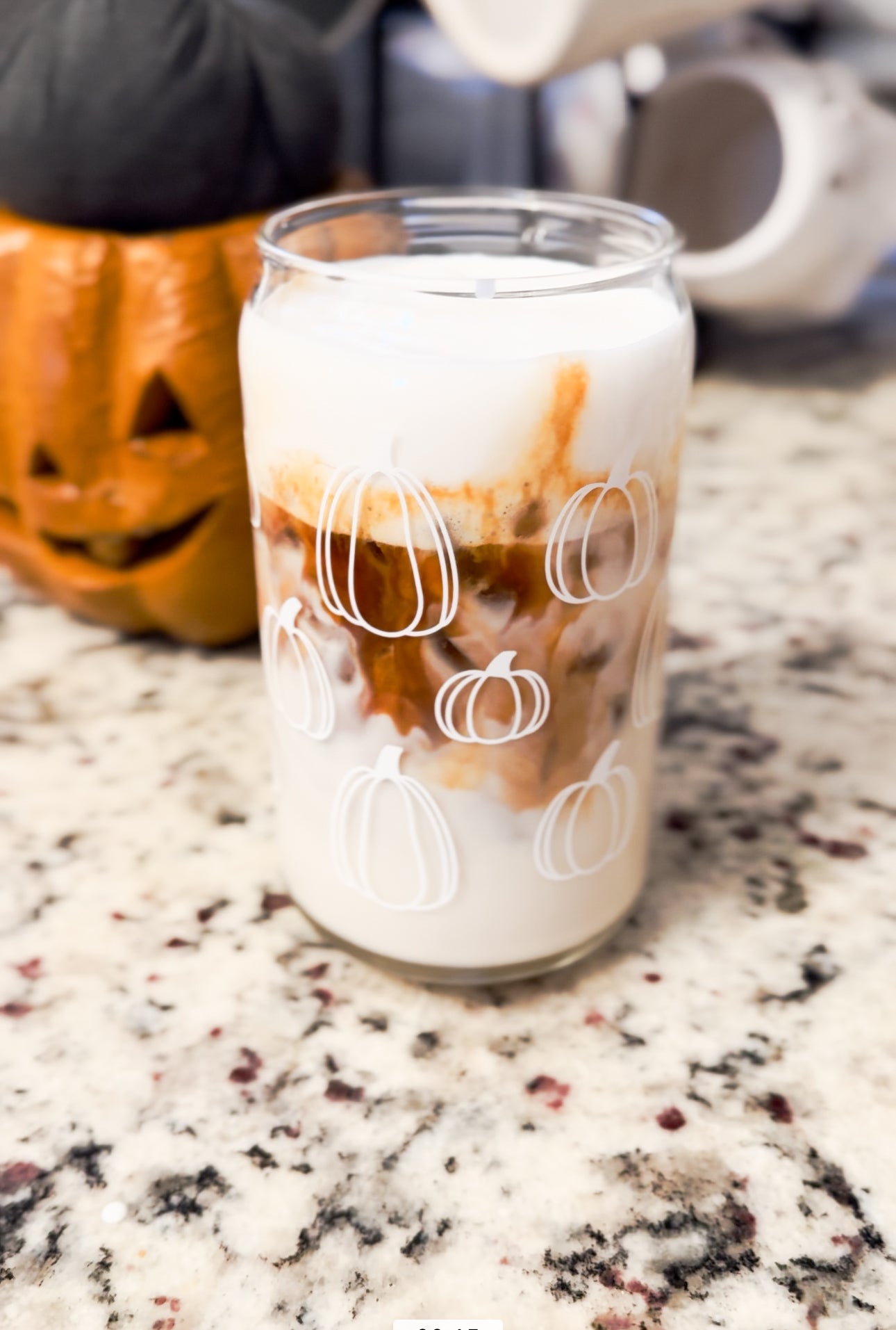NEW 16oz Halloween Fall Pumpkins Glass cup