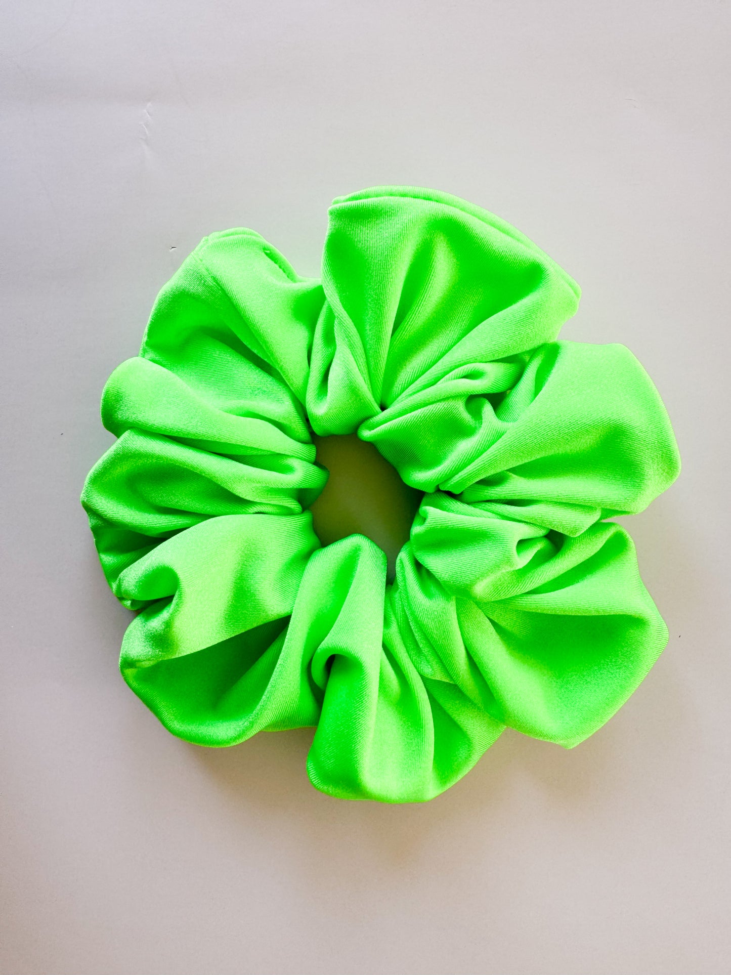 Neon Green Shimmer Swim Scrunchie