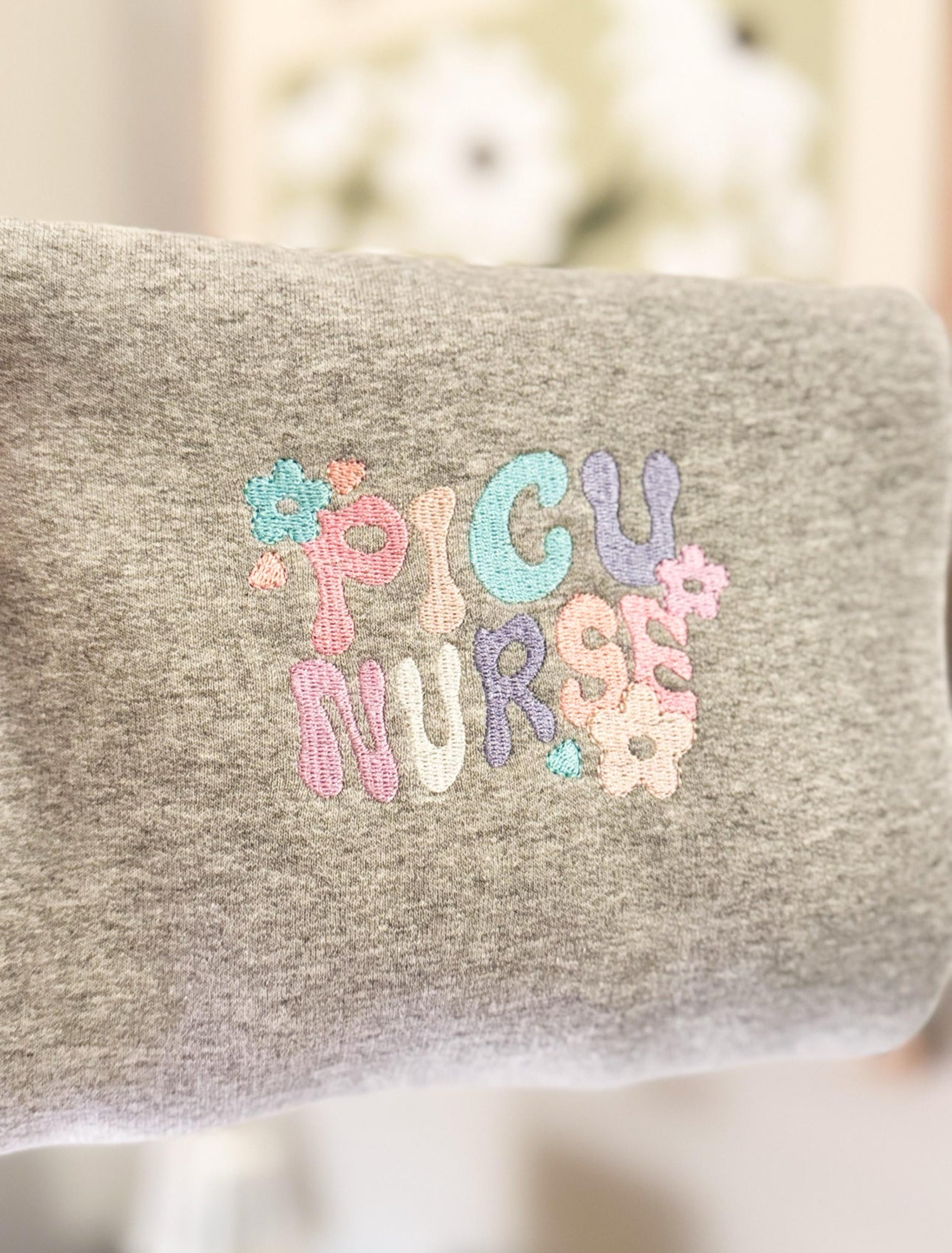 PICU Nurse Embroidered Sweatshirt