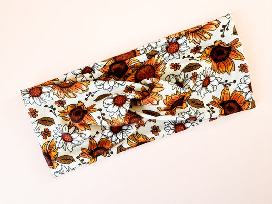 New Autumn Sunflowers Headband