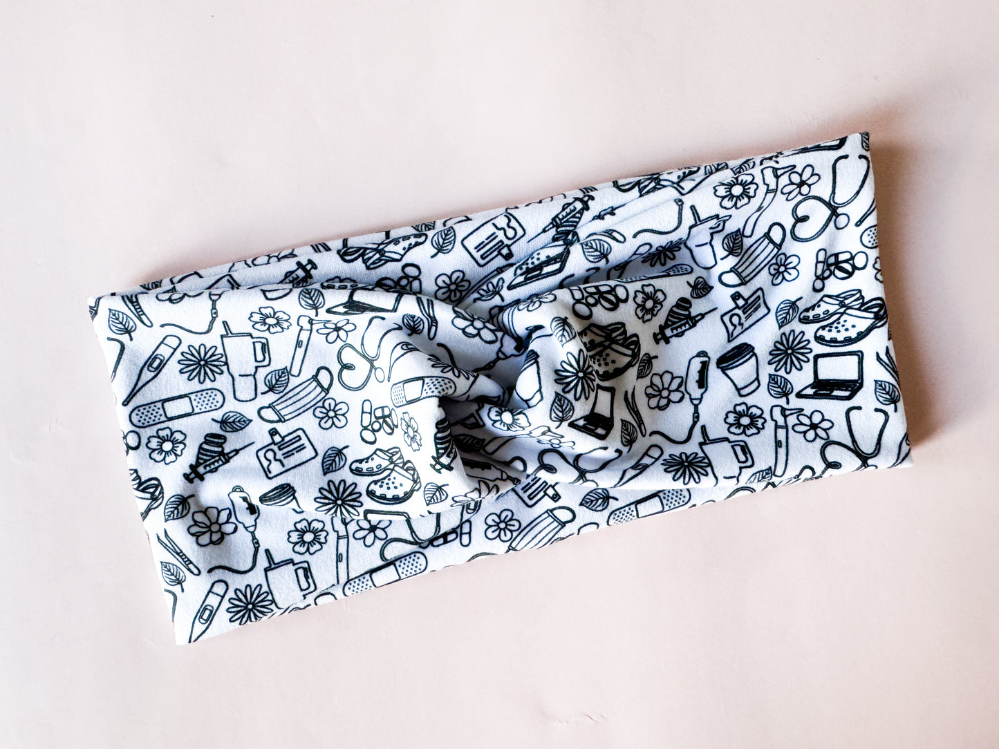 New Black and White Medical Things Headband