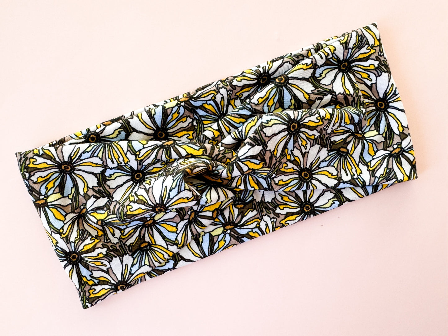 New Abstract Daisies Headband