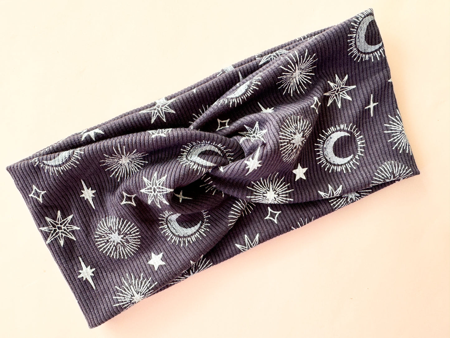 New Dark Celestial Rib Knit Headband