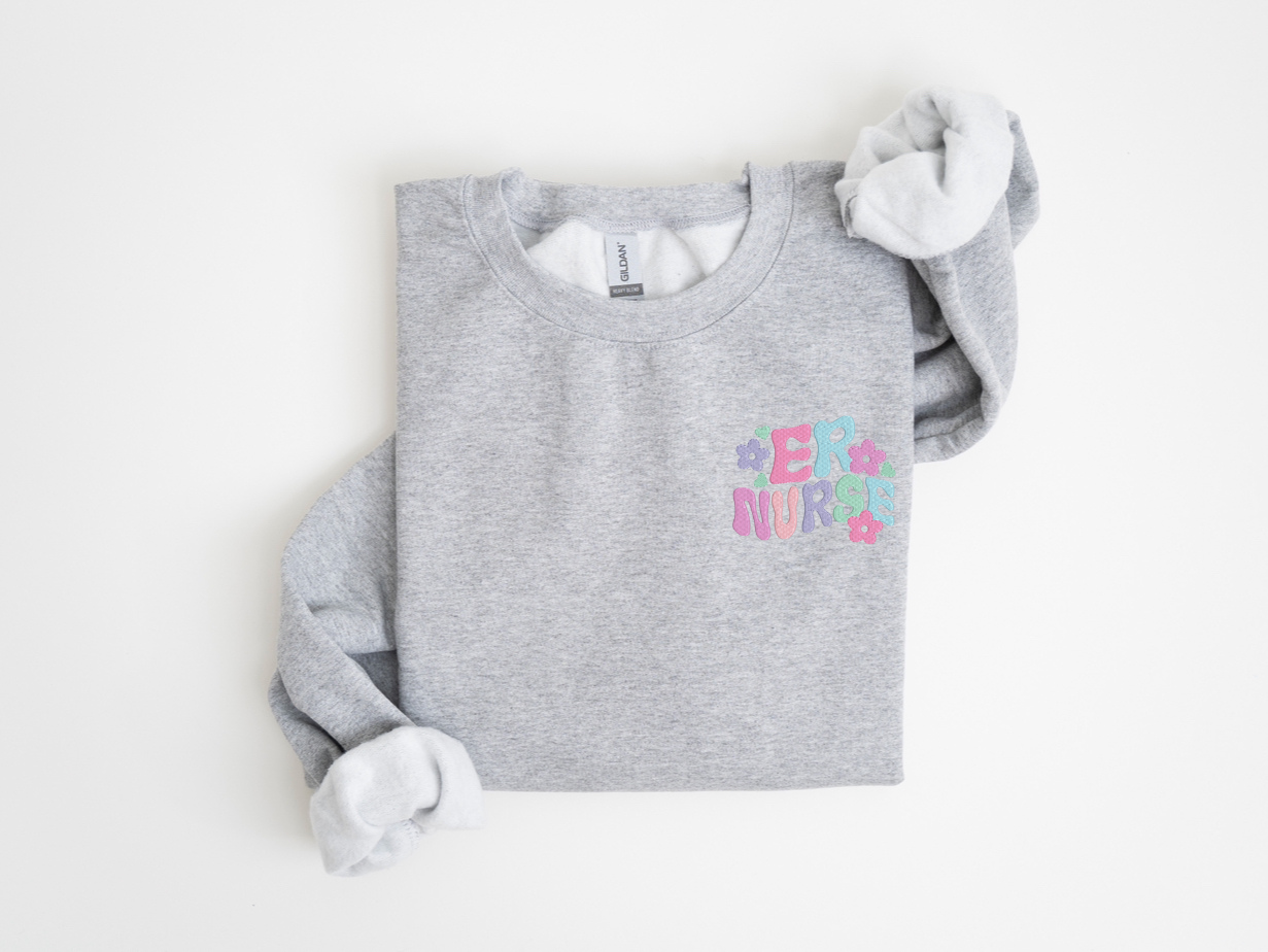 ER Nurse Embroidered Sweatshirt