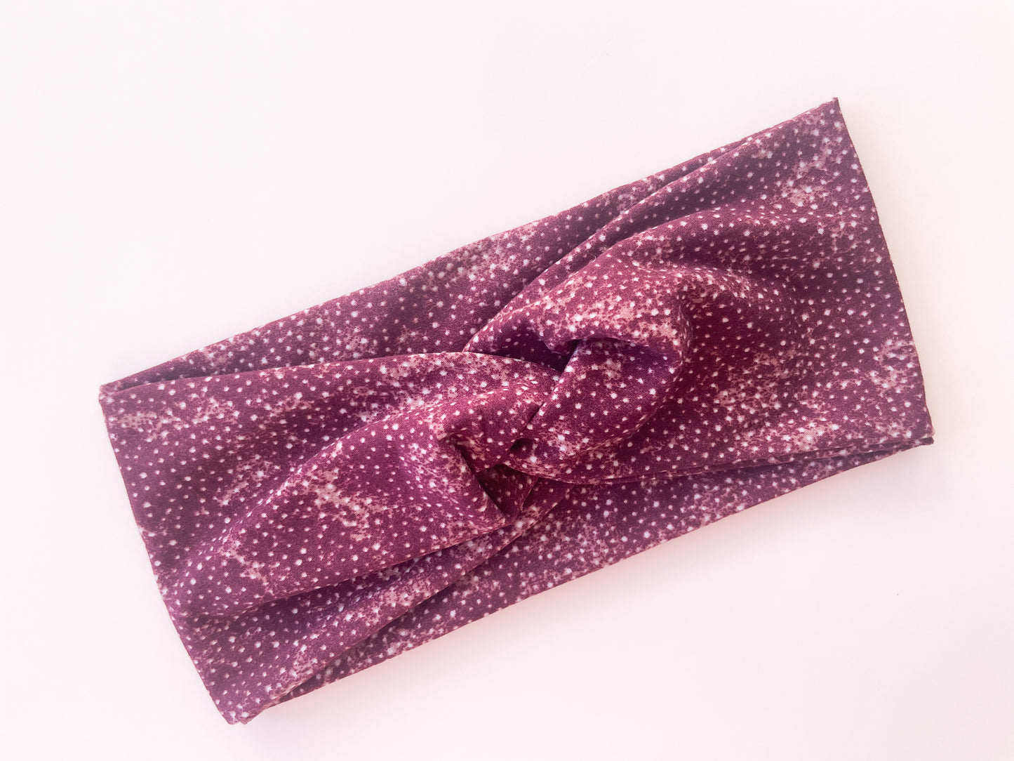 Maroon Specks Twist Headband