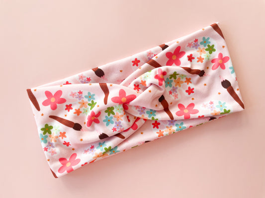 Floral Art Palette Twist Headband